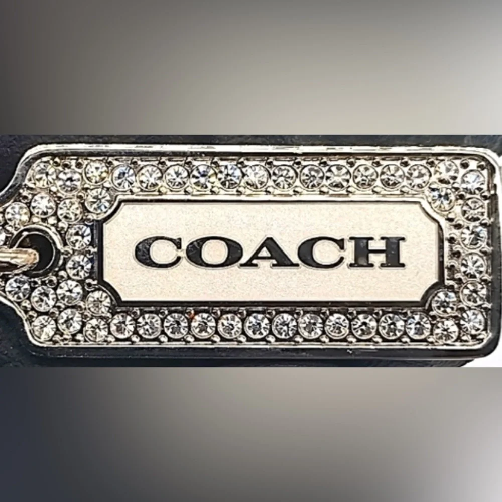 COACH Vintage Lanyard Diamond Keychain FOB Purse Charm - Last - Picture 3 of 4